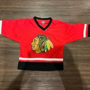 Black Hawks jersey shirt - youth Medium